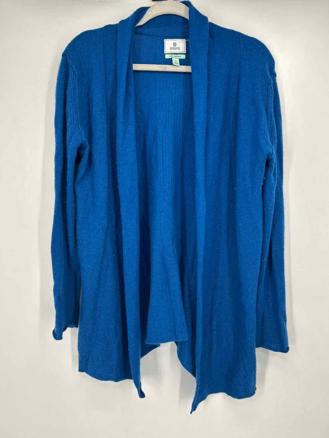 Susina Size L Blue Cashmere Cardigan