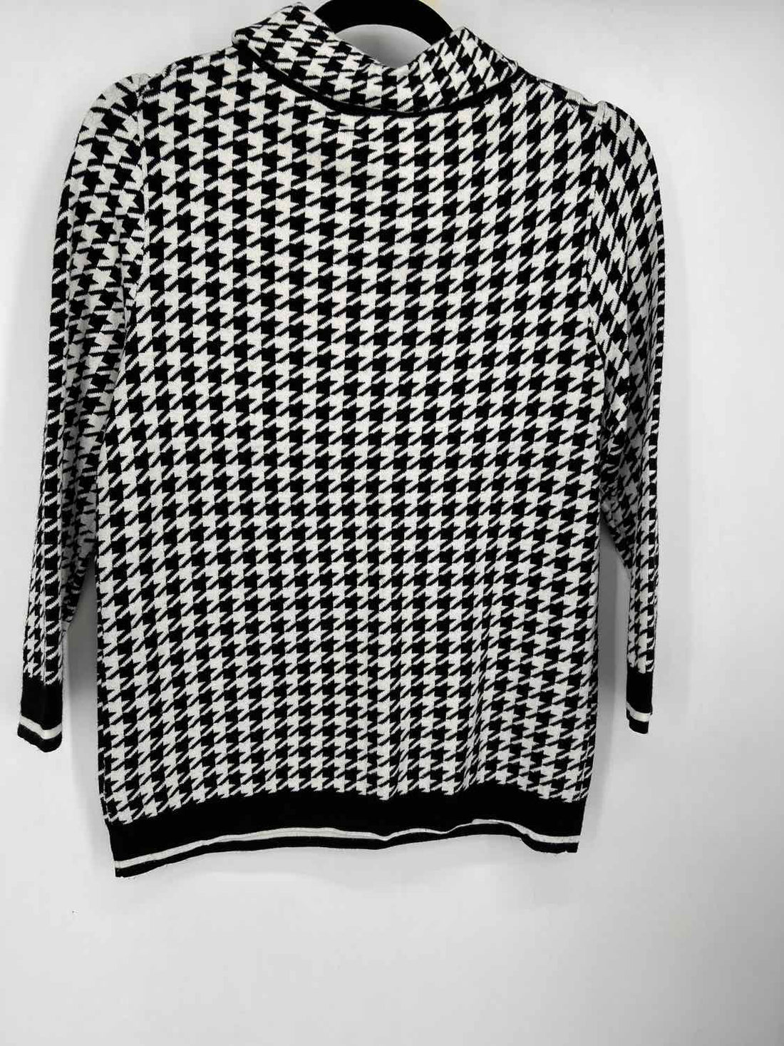Talbots Size S Black & White Houndstooth Sweater