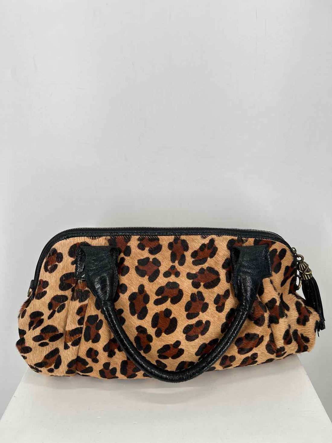 Carla Mancini Leopard Leather & Calf Hair Tote