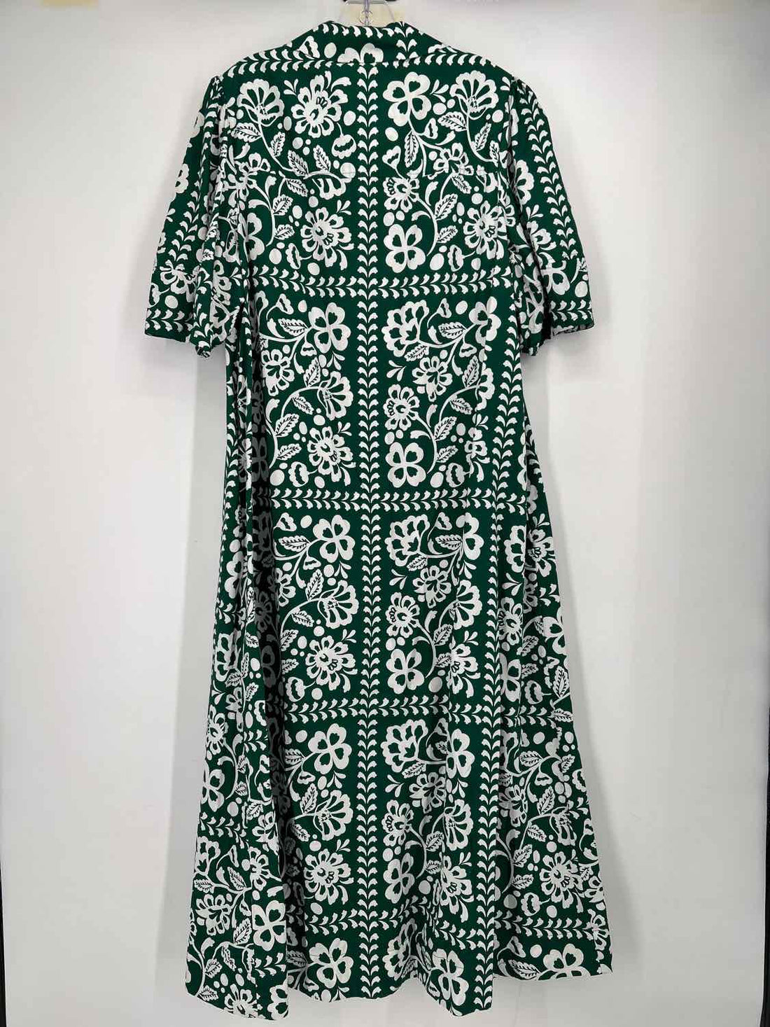 Crown & Ivy Size 2X Green & White Short Sleeve Dress