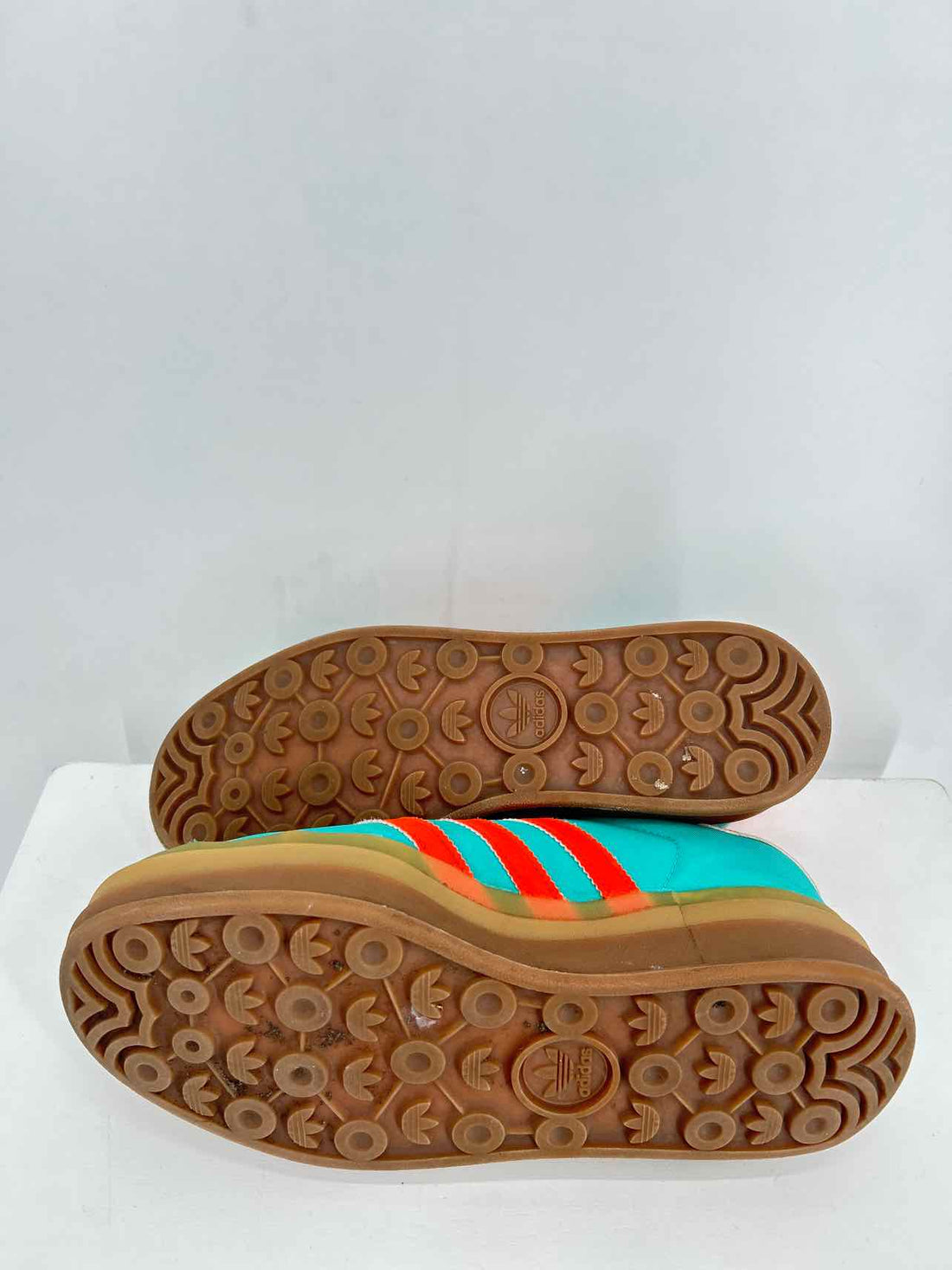 Adidas Women Size 7.5 Teal & Orange Sneakers