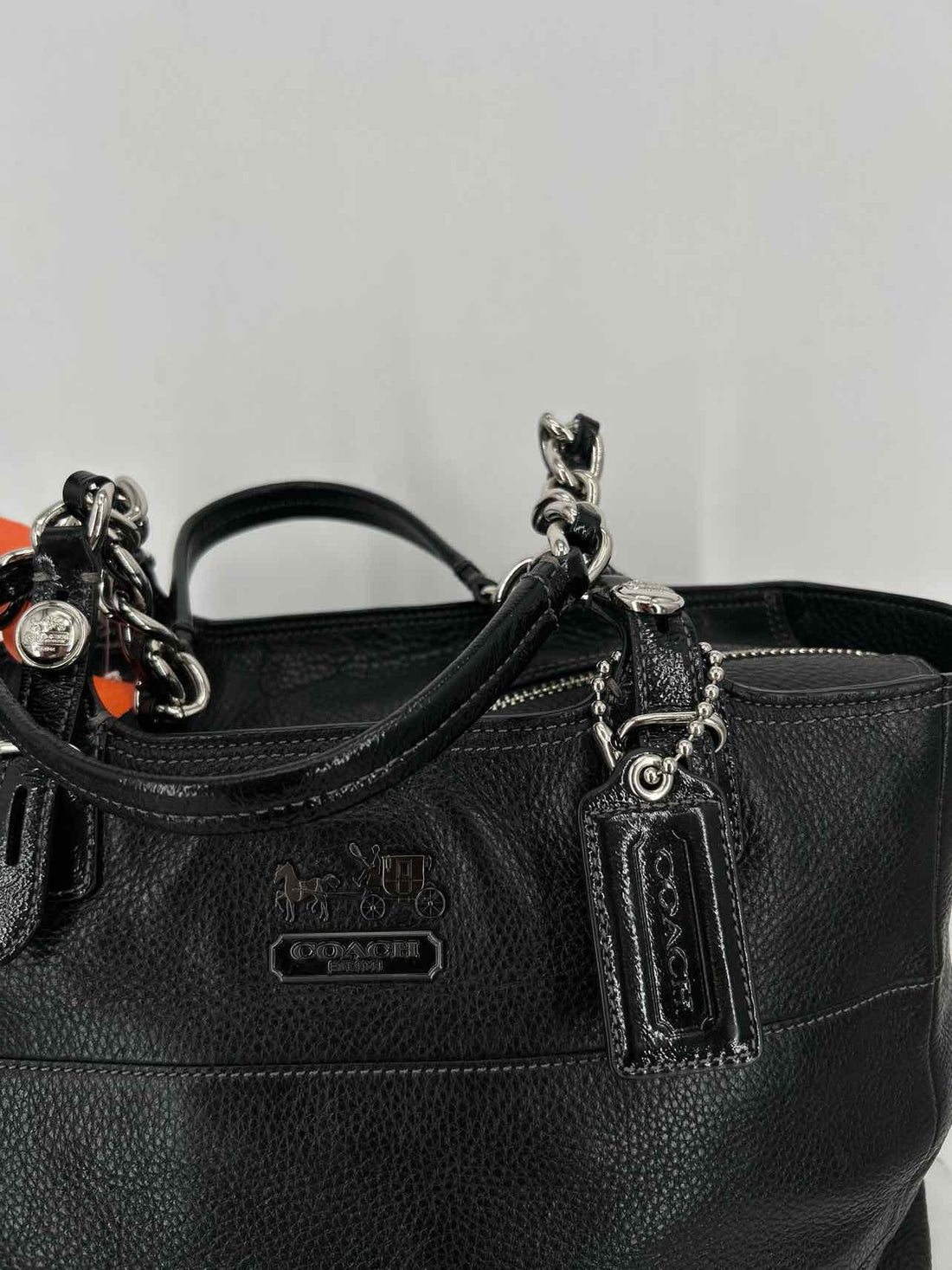 Coach Black Leather Vintage Tote