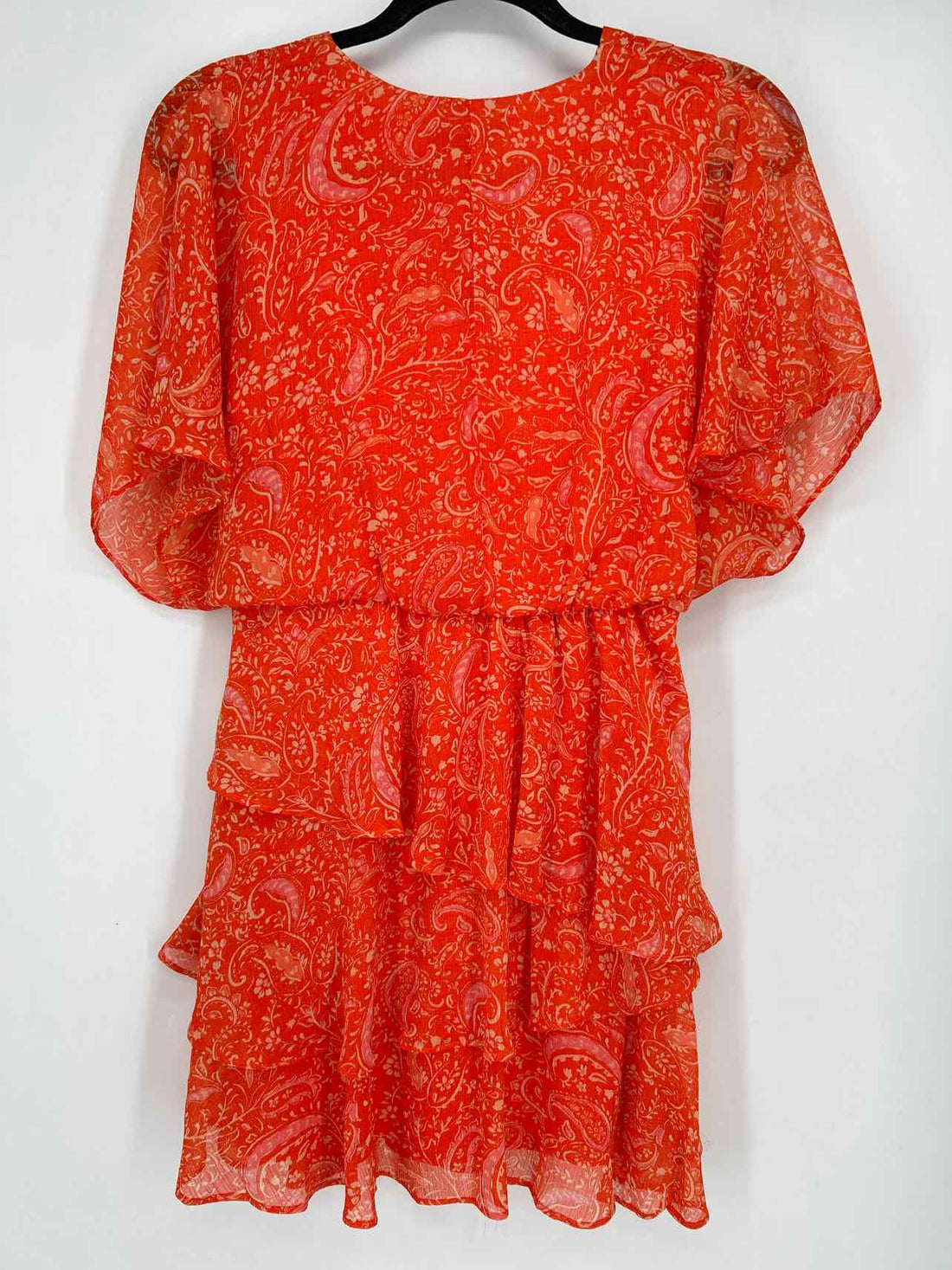 1 State Size S Orange Print Dress
