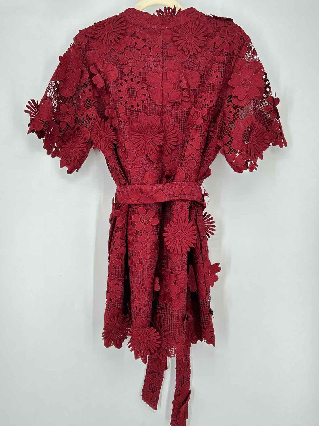 J. Marie L Maroon Floral Applique New Boutique Romper