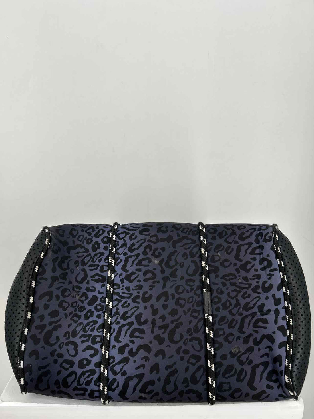 Boutique Black Leopard Neoprene Pre Owned Tote