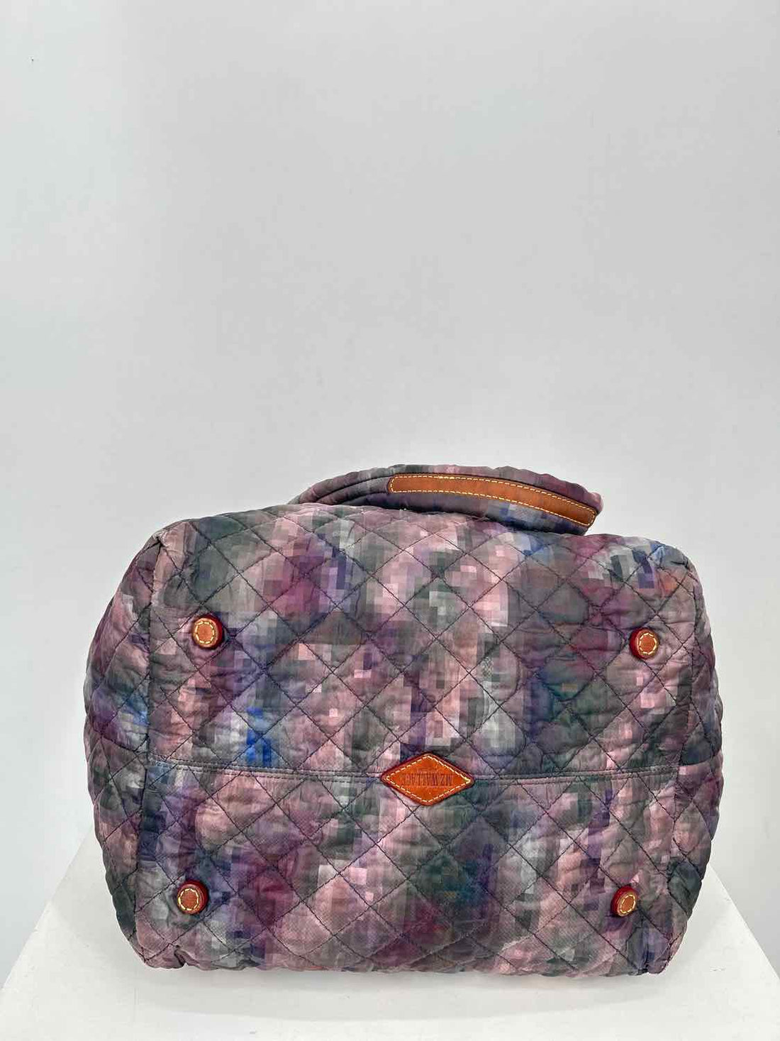 MZ Wallace Purple Pixel Quilted Nylon Tote