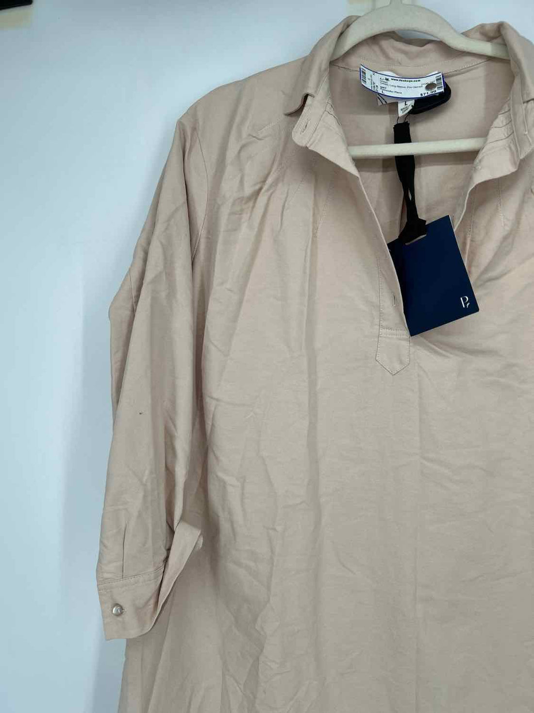 Pomander Place Size L Cream Long Sleeve Dress