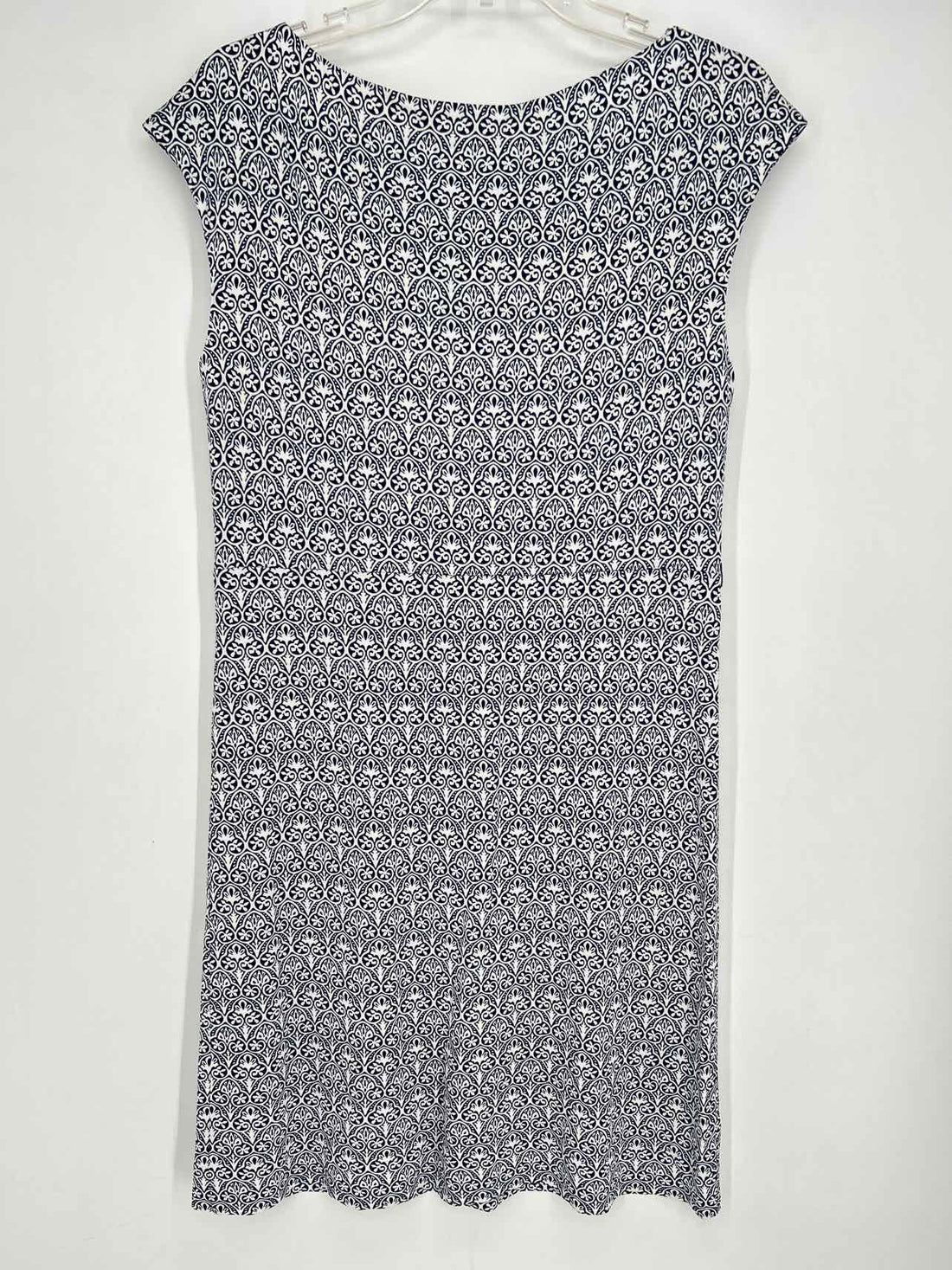 Tory Burch Size M White & Navy Print Dress