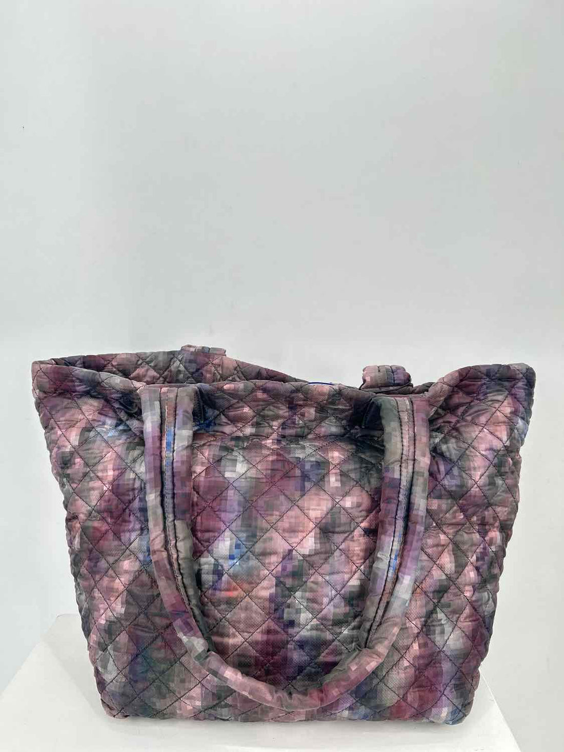 MZ Wallace Purple Pixel Quilted Nylon Tote