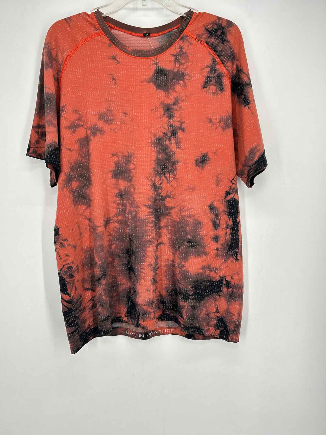 Lululemon Size XL Red & Black Short Sleeve Active Tops