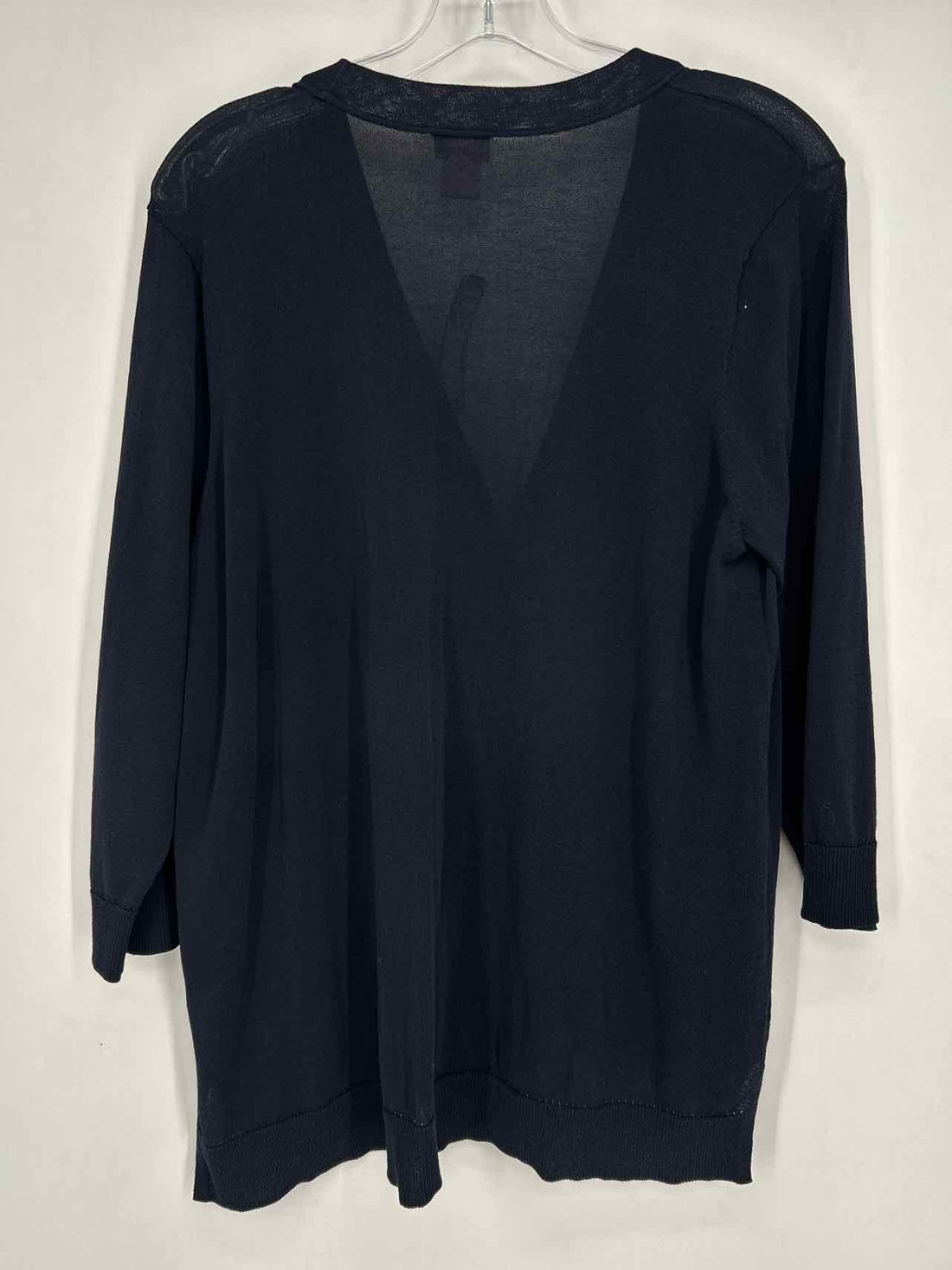 Chicos Size 2/L Navy Cardigan