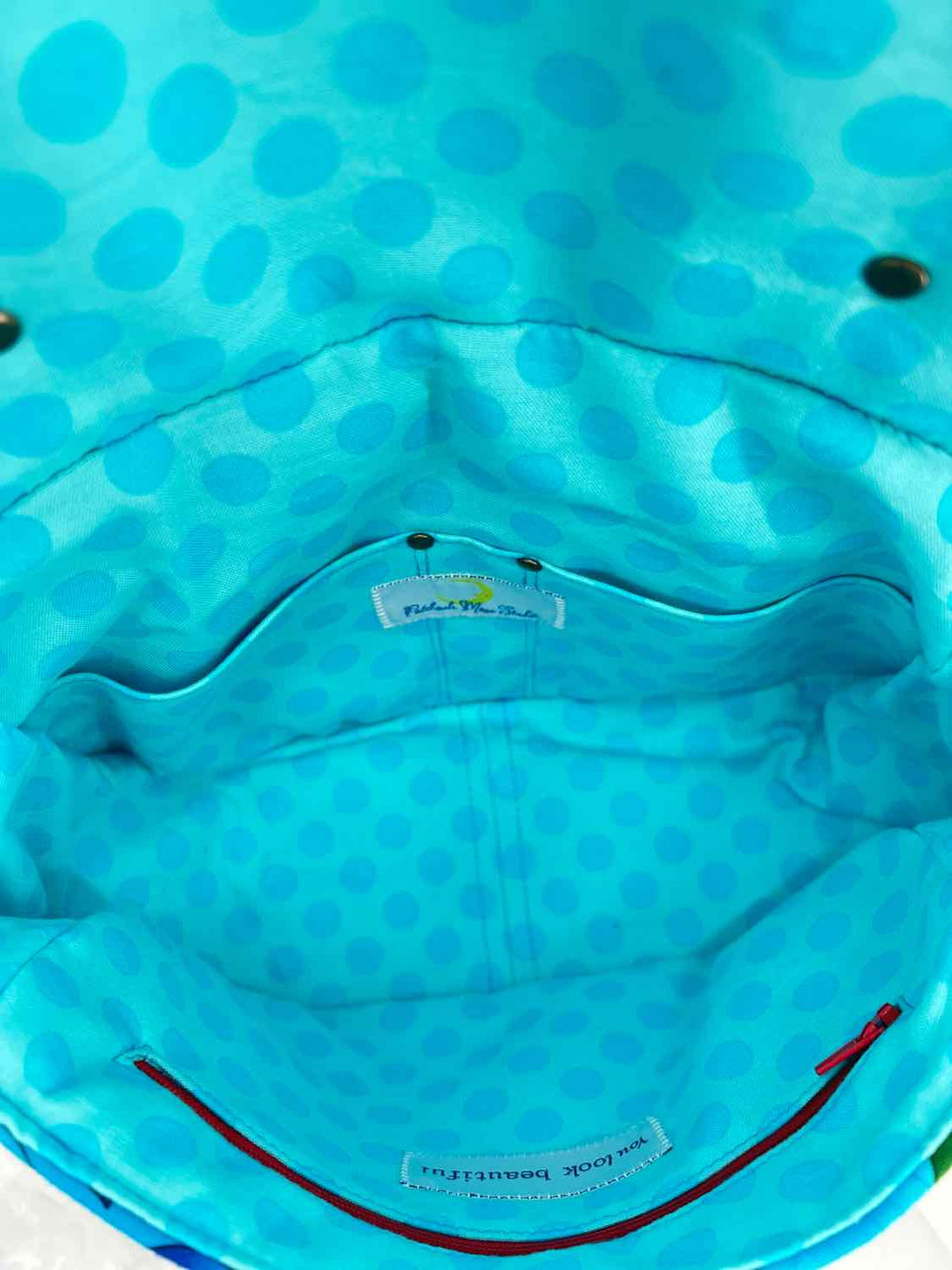 Handmade Blue Print Crossbody