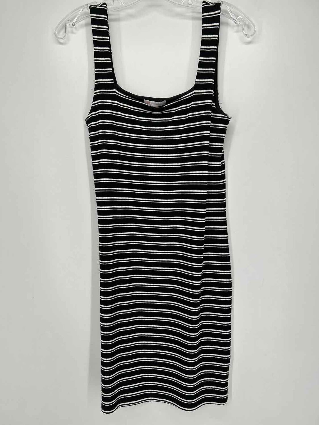 GB Size M Black & White Striped Dress