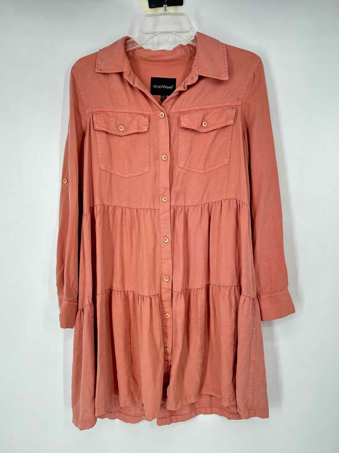 Velvet Heart Size XS Dusty Rose Long Sleeve Dress