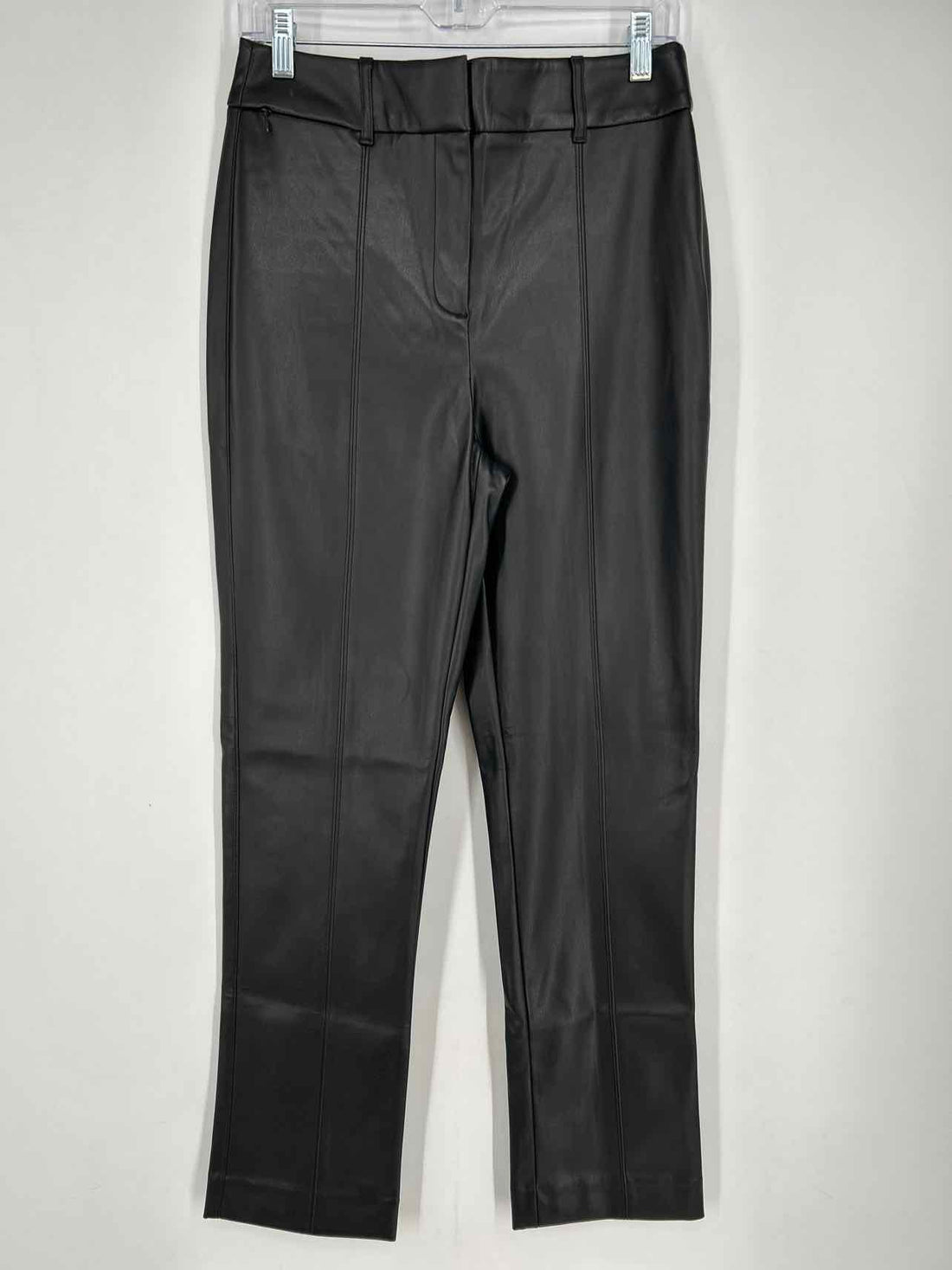White House Black Market Size 6 Black Faux Leather Pants