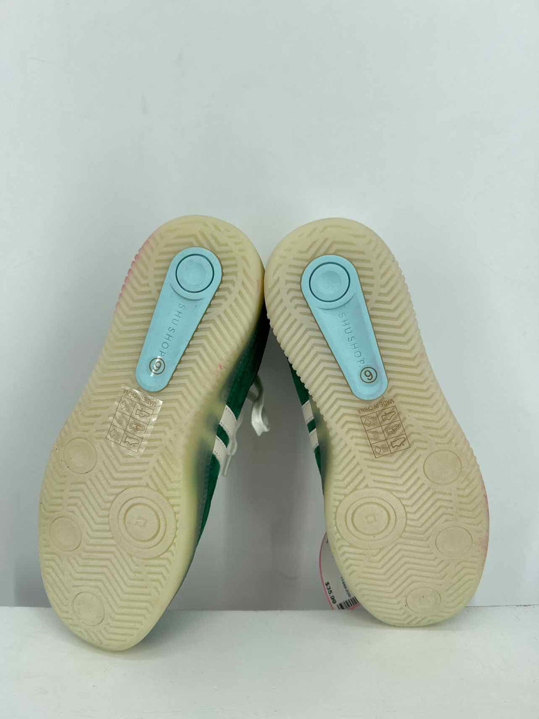 Shu Shop Women Size 6 Green & White New Boutique Shoes