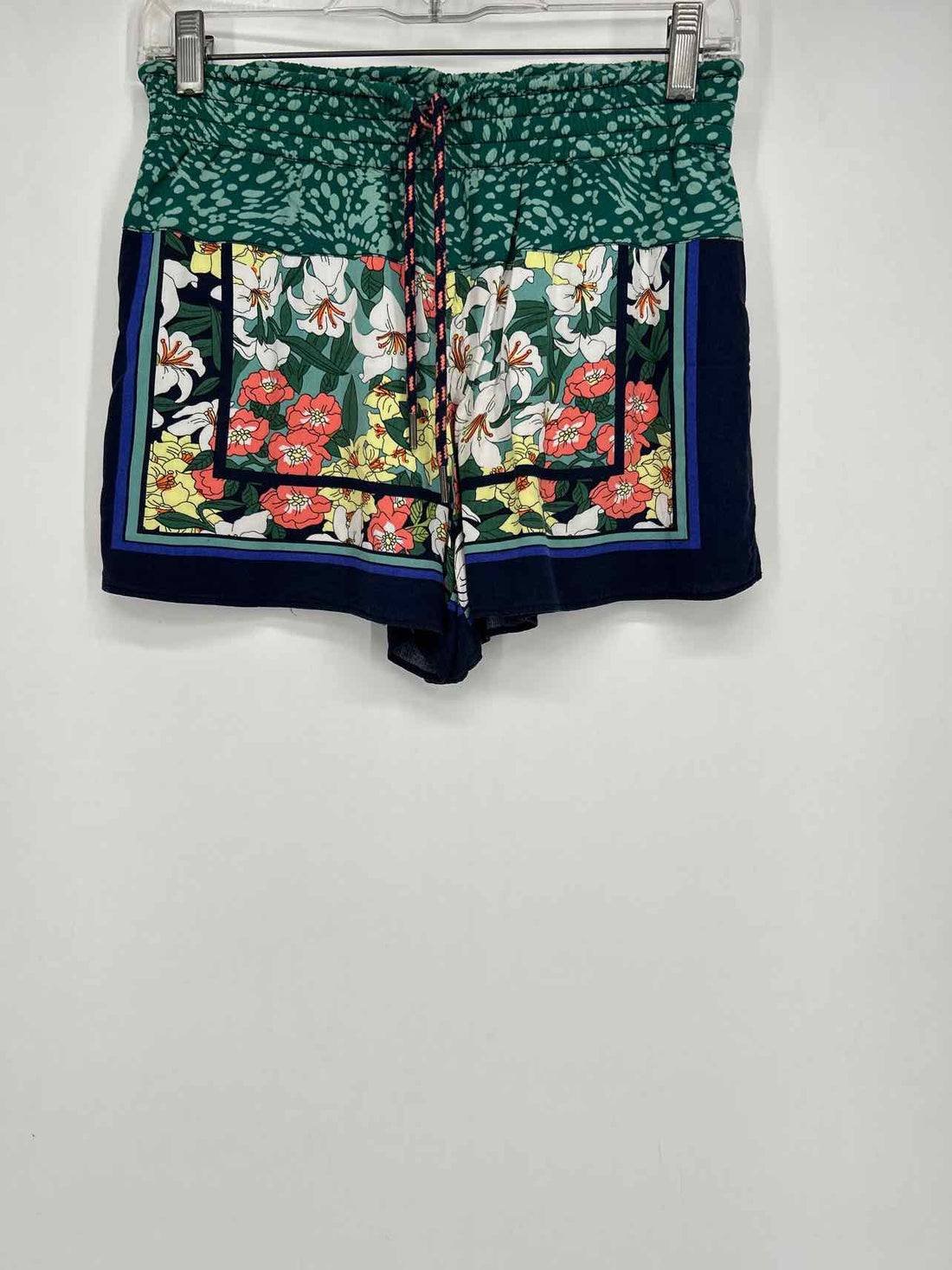 HEI HEI Size XS Green & Navy Print Shorts