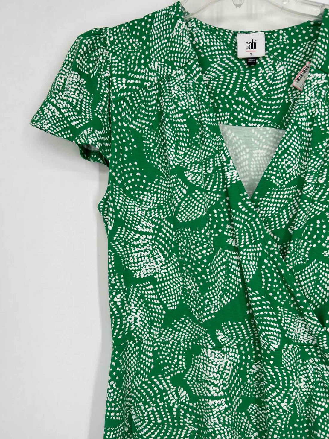 Cabi Size S Green Short Sleeve Dress