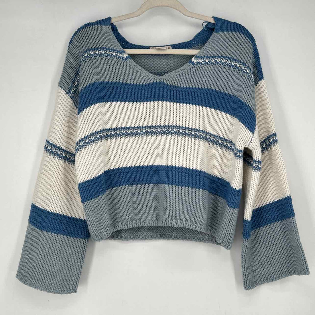 Sincerely Jules Size S Blue & White Striped Sweater