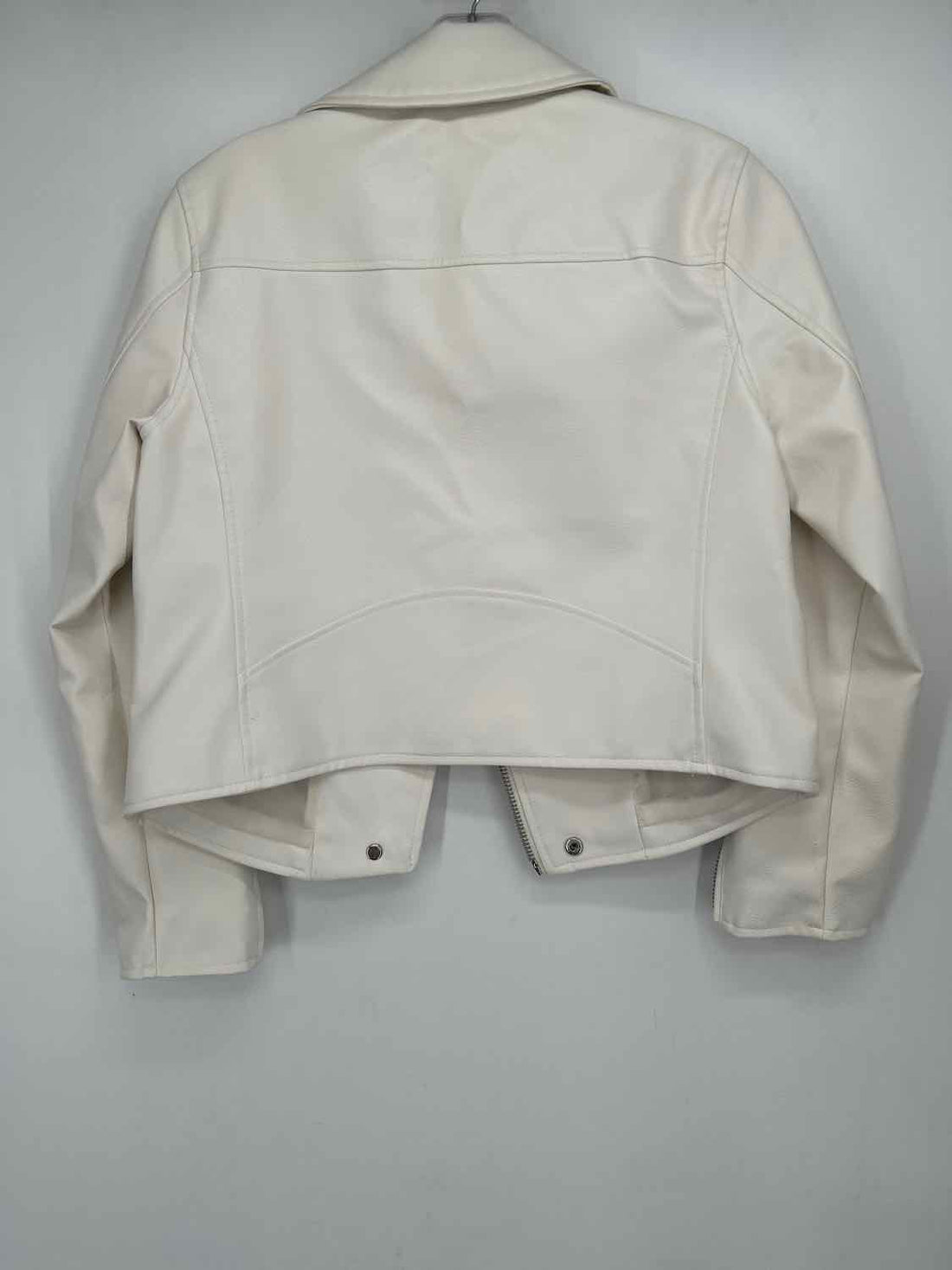 Anthropologie Size XSP White Faux Leather Jacket