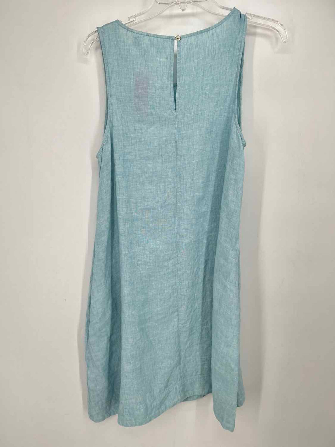 Sigrid Olsen Size M Light Blue Linen 100% Sleeveless Dress
