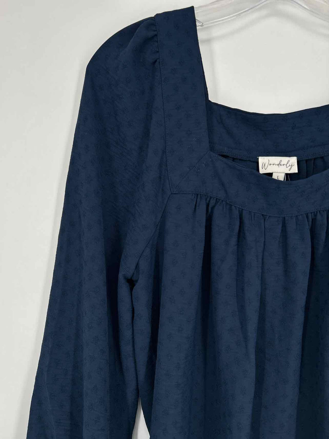 Wonderly Size L Navy Long Sleeve