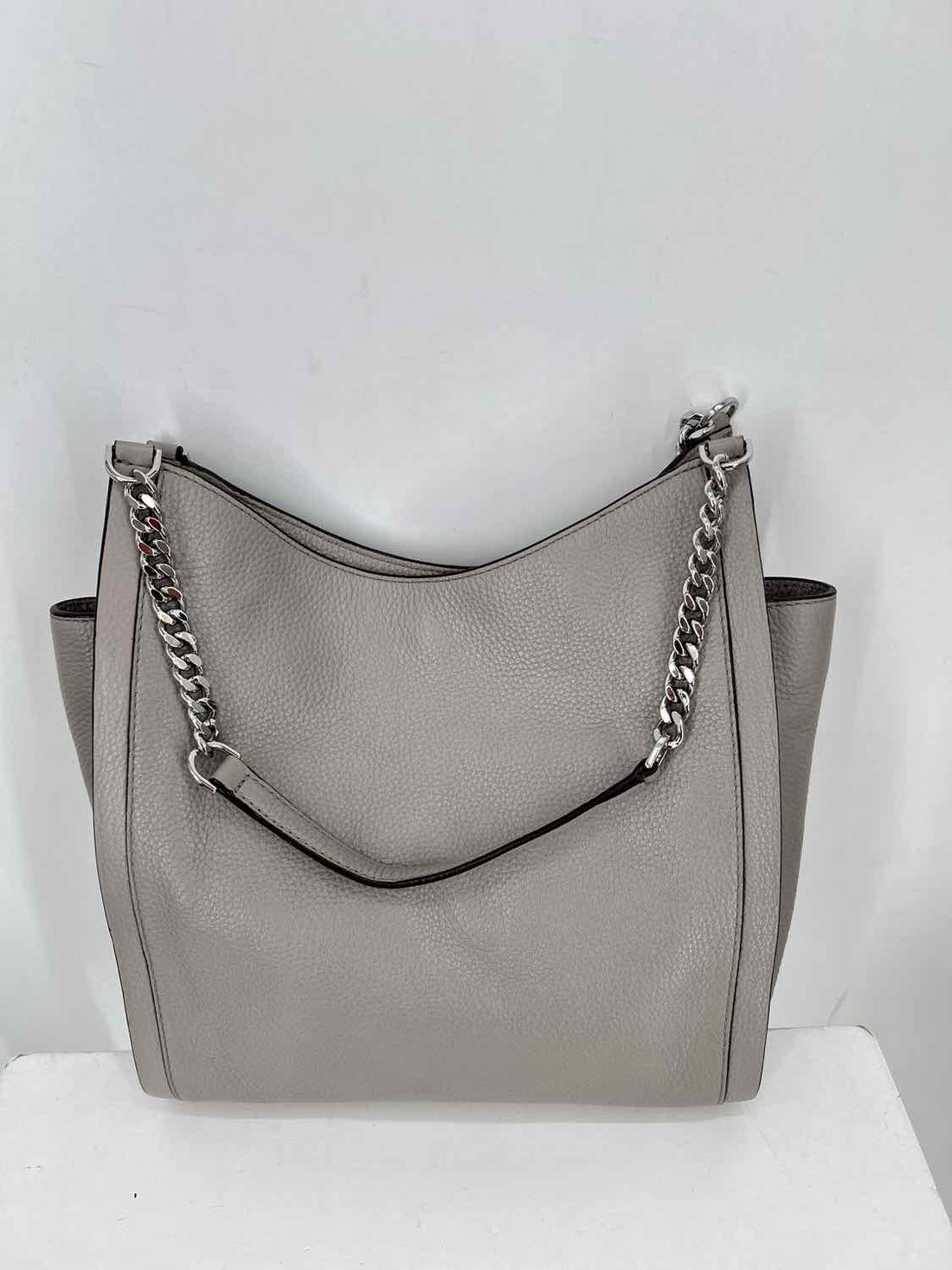 Michael Kors Gray Pebbled Leather Shoulder