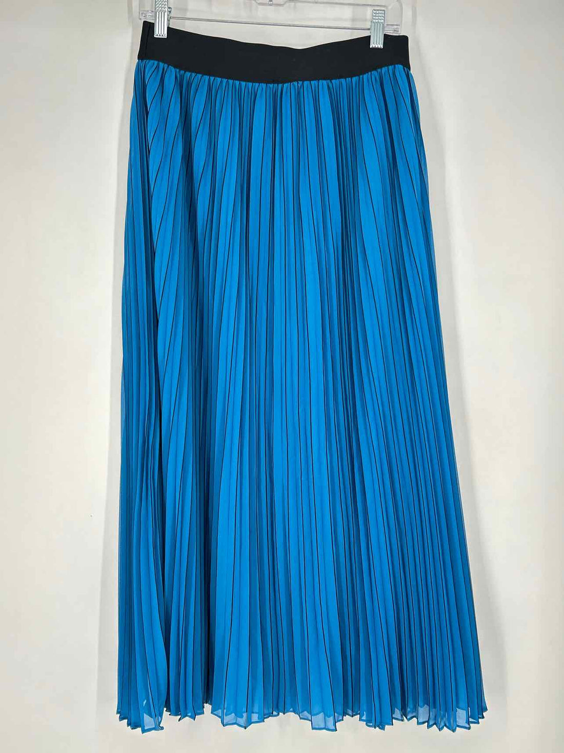 Chicos Size 1 (M) Blue & Black Pleated Skirts