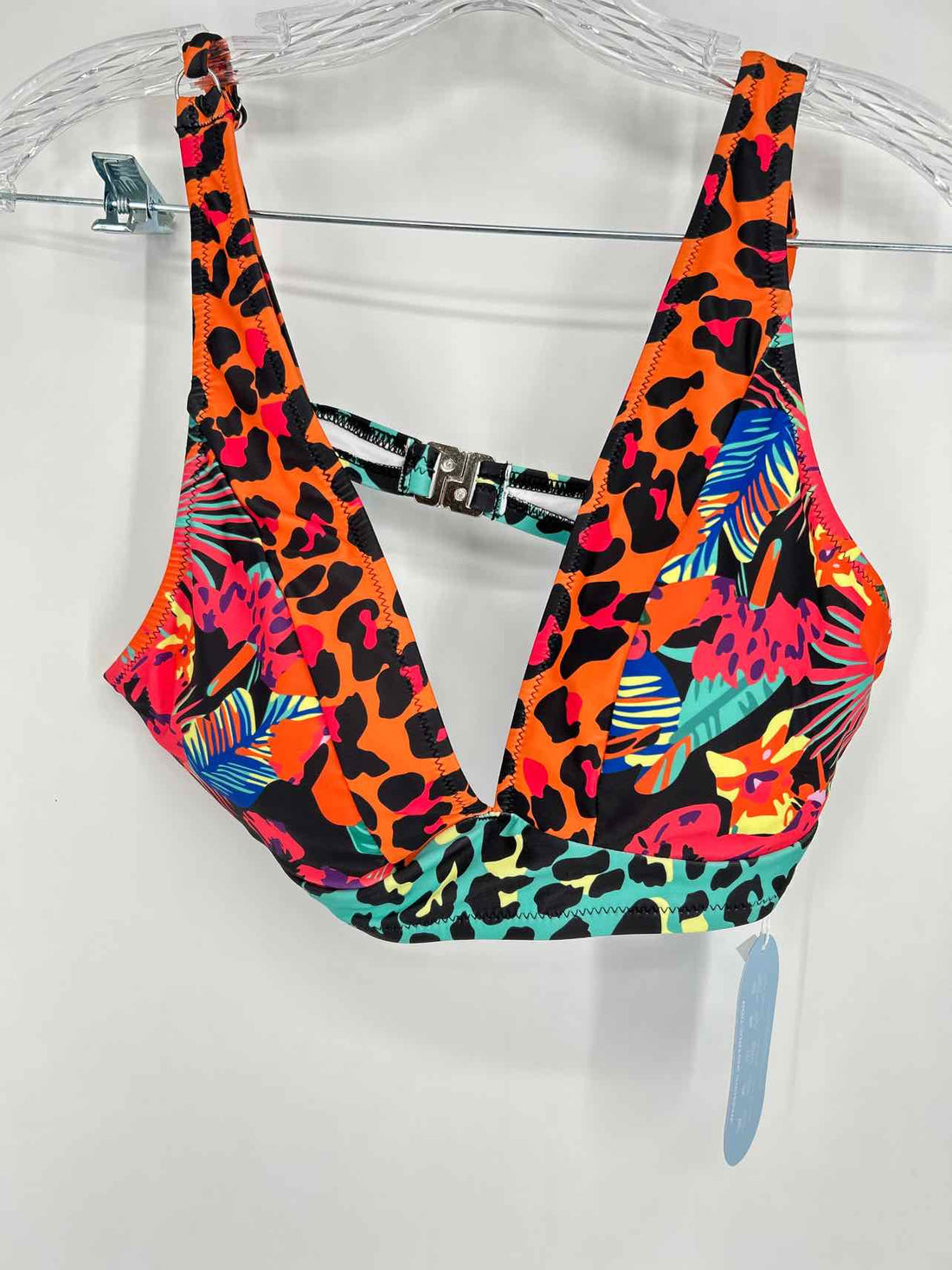 Hilinker Size M Orange & Black Print NWT Swimsuit 2 Piece