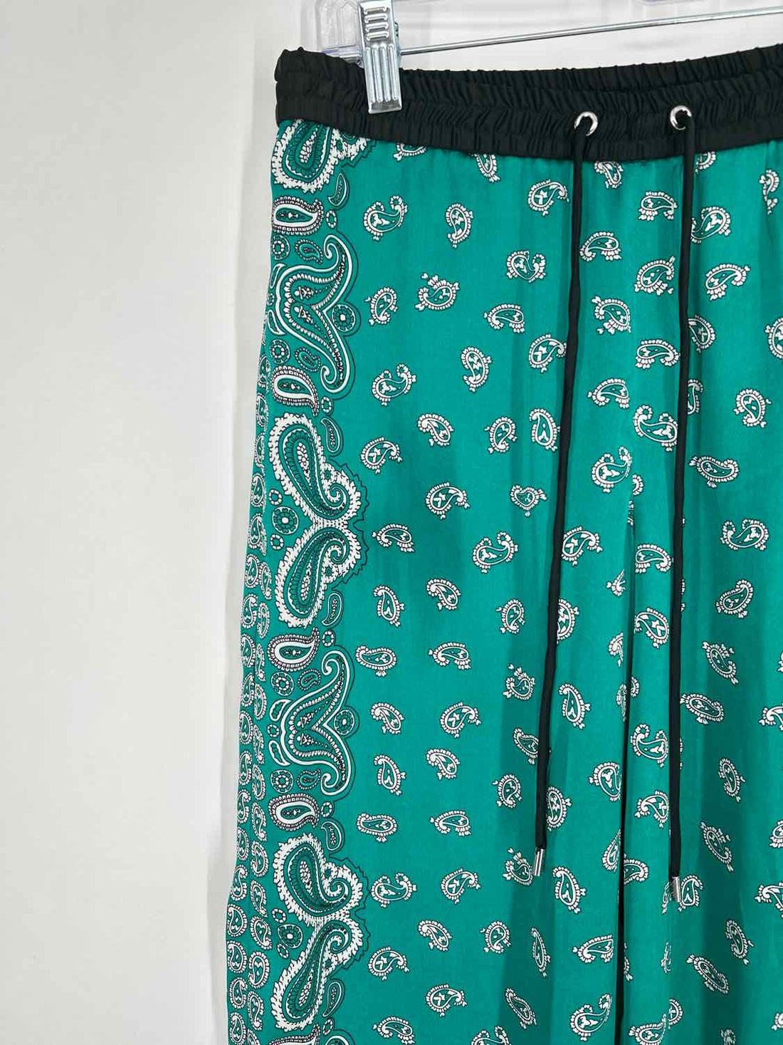 Michael Kors Size 4 Teal & White Print Pants