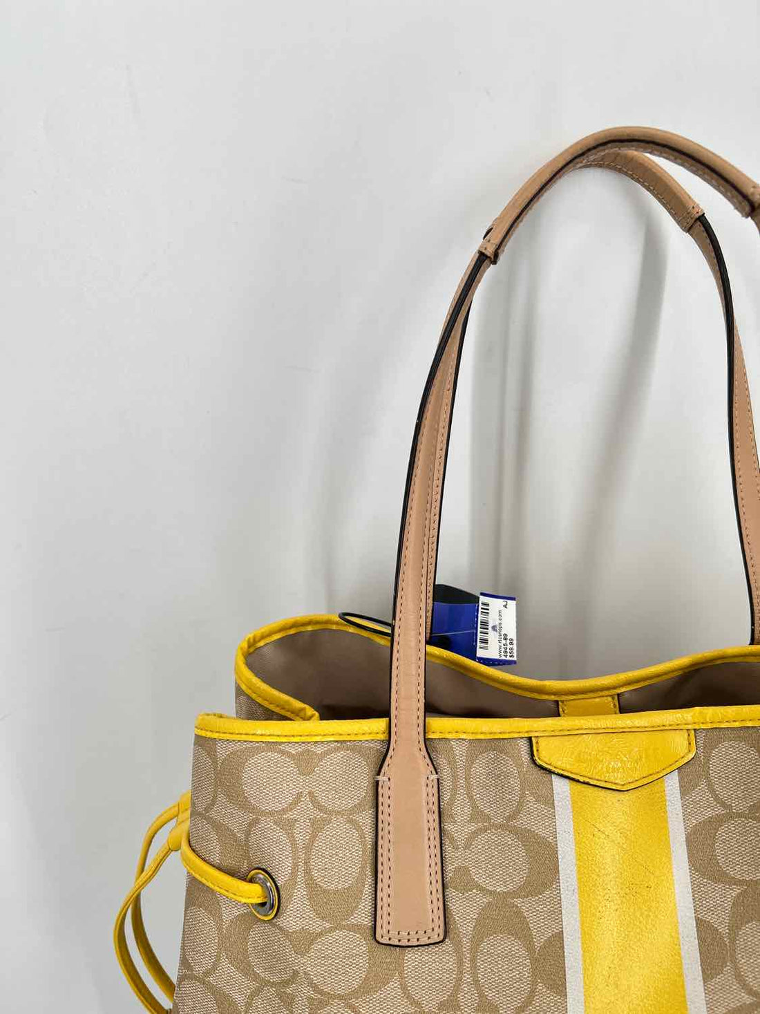 Coach Yellow Signature Leather Vintage Tote