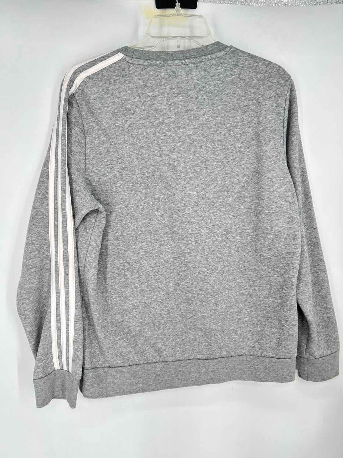 Adidas Size L Light Gray & White Active Sweatshirts