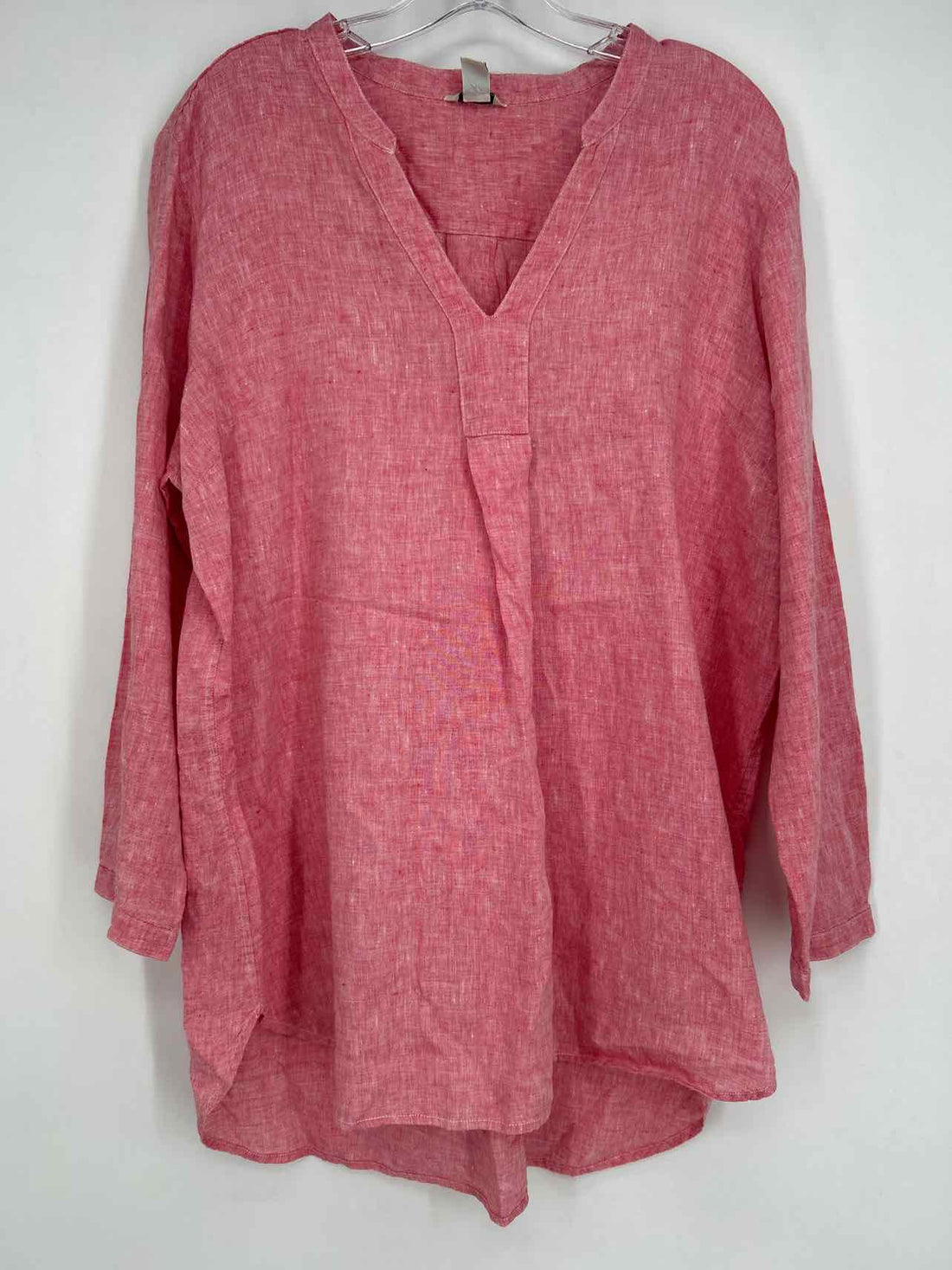 L L Bean Size XL Red Linen Long Sleeve