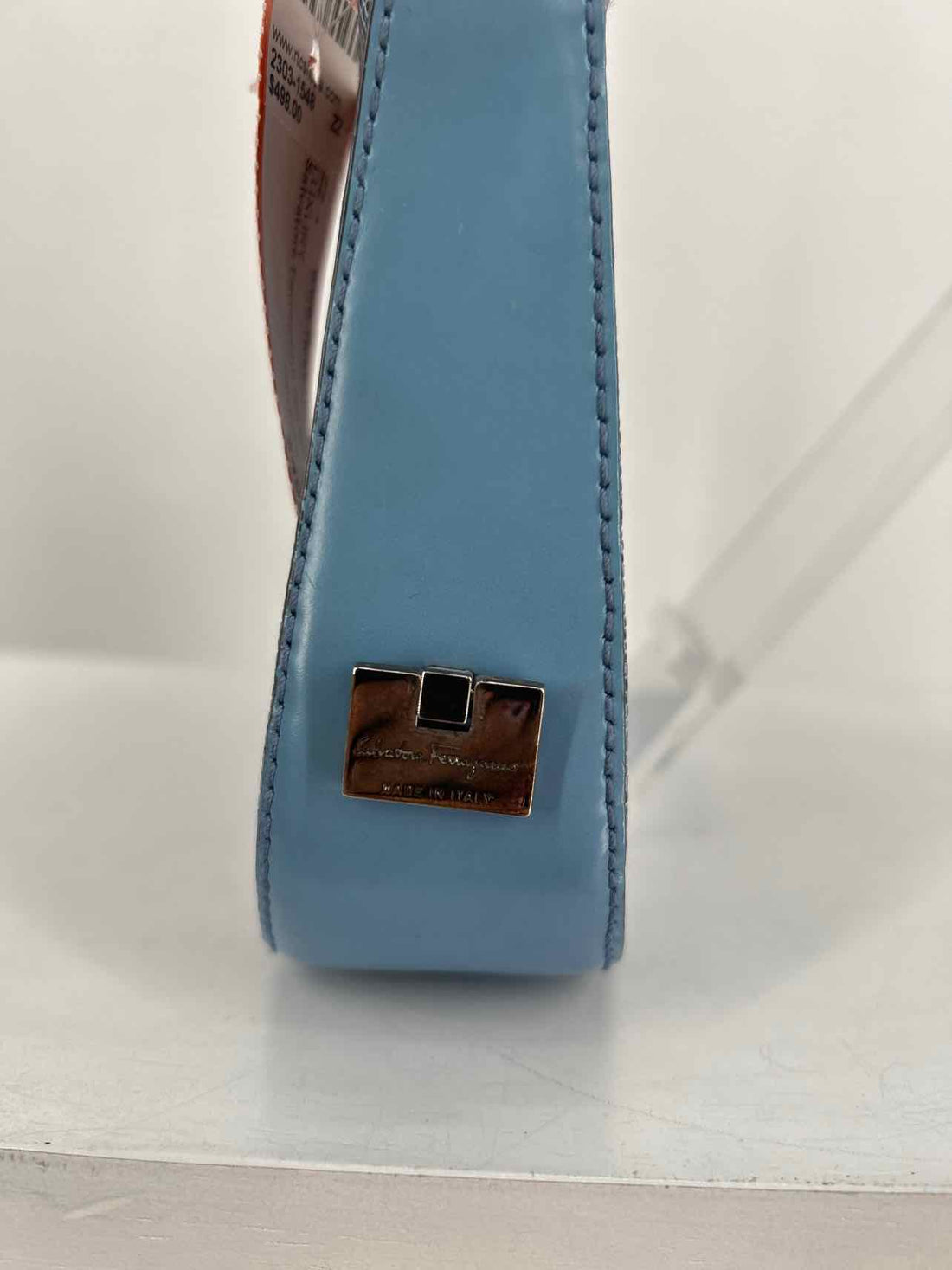 Salvatore Ferragamo VINATGE Y2K 2pc Set Blue Lizard Leather Purse