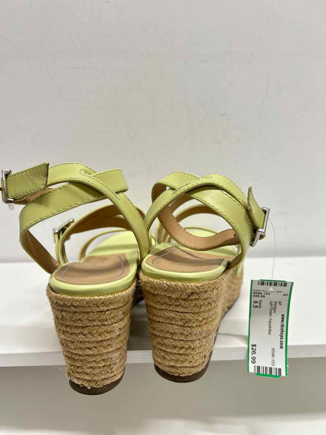 Vionic Women Size 6.5 Light Green Espadrilles Wedges