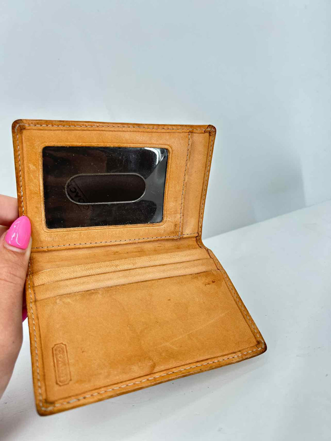 Coach Tan Signature Canvas/Leather Vintage Wallet