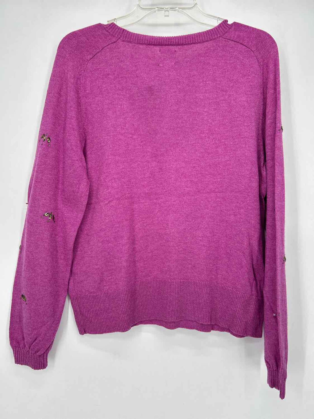 Nic+Zoe Size M Purple Embellished Sweater