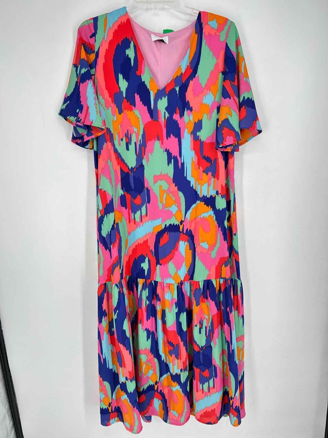Adrienne Size S Multi Color Short Sleeve Dress