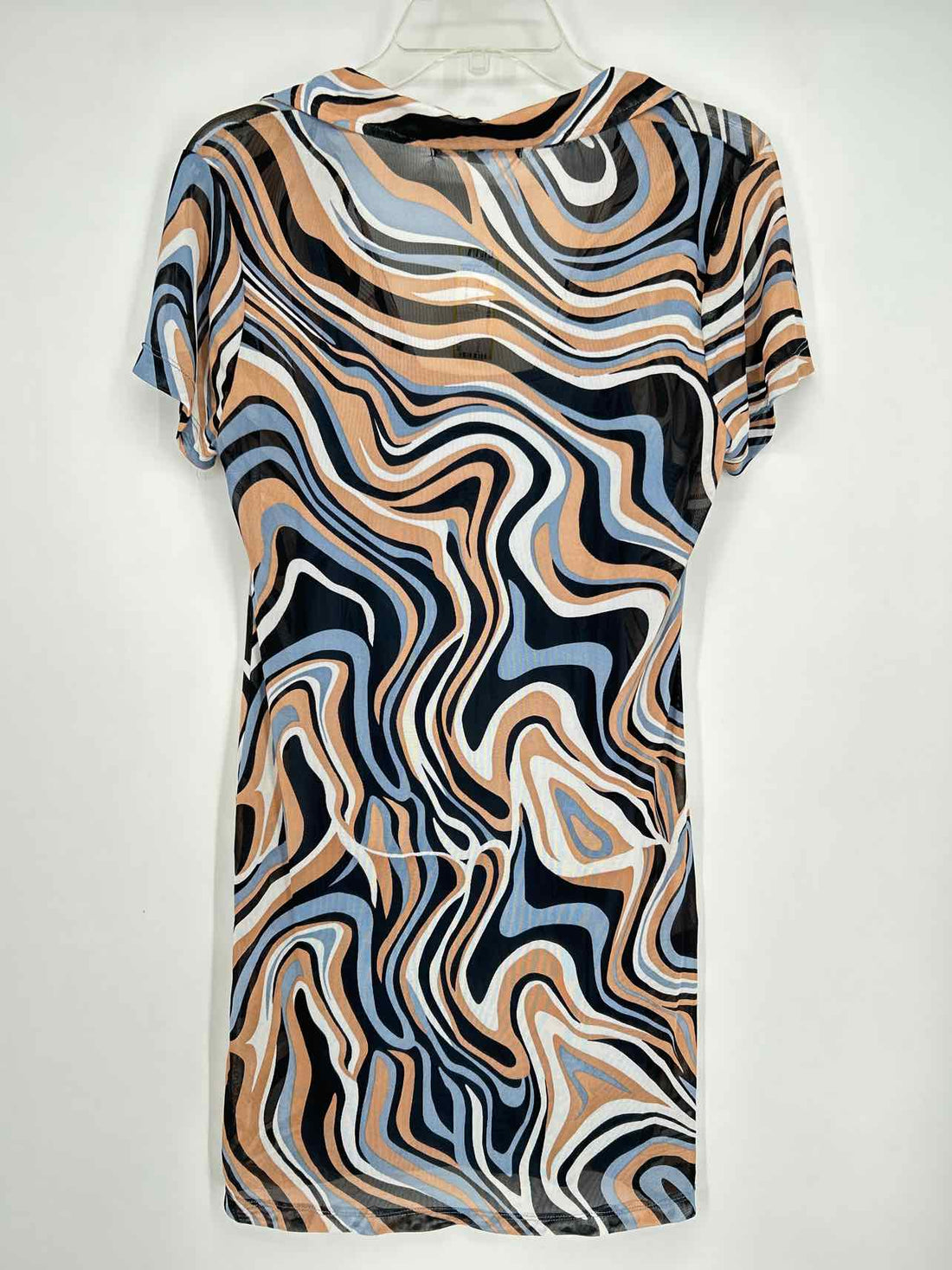 Vanilla Star Size L Blue & white swirl Dress