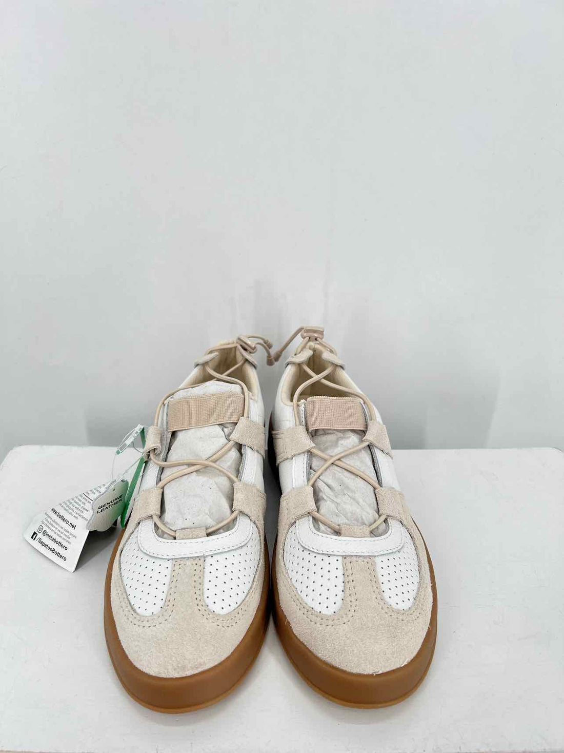 Bottero Limited Edition Women Size 6 White & Beige NWT Sneakers