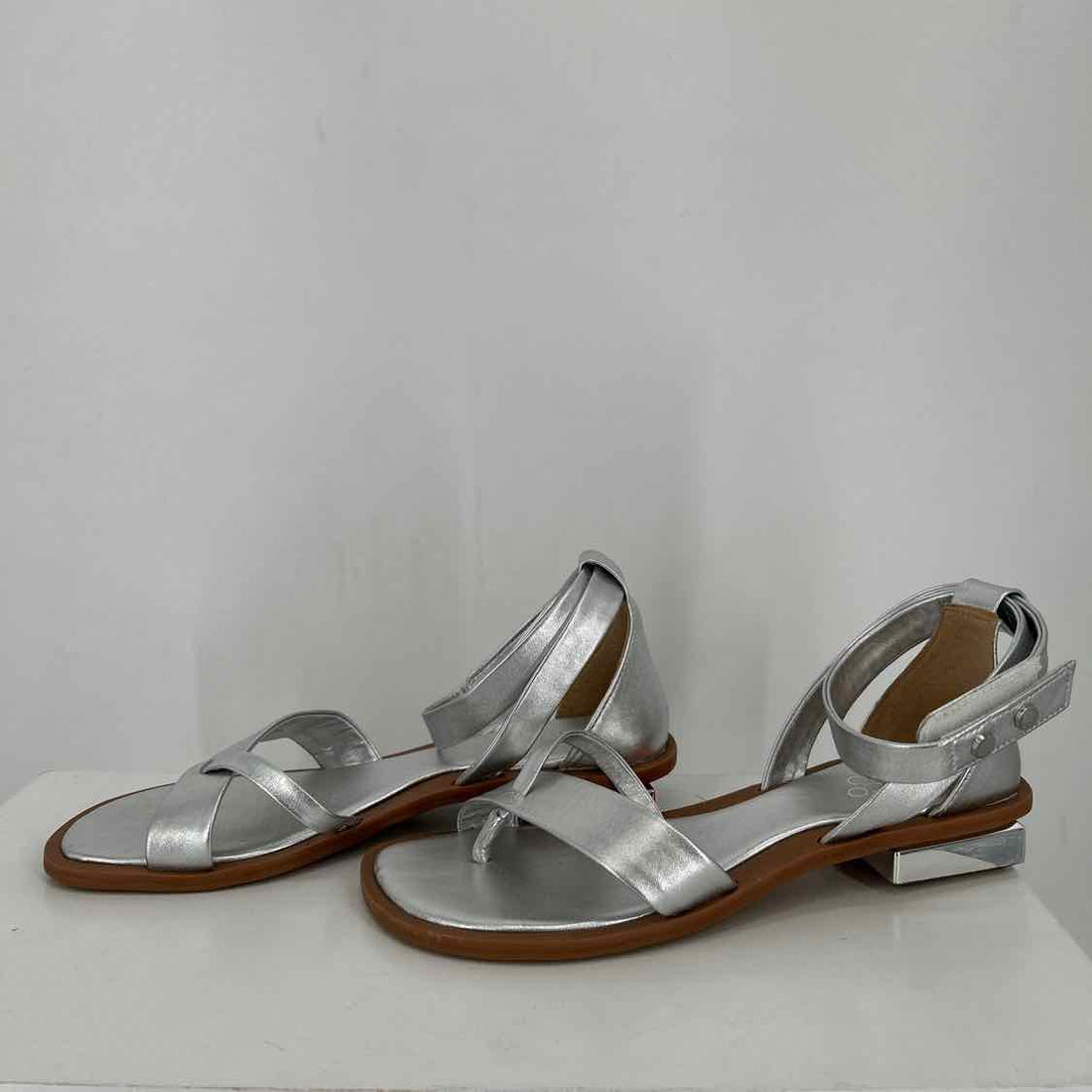 Franco Sarto Women Size 9 Silver Sandals
