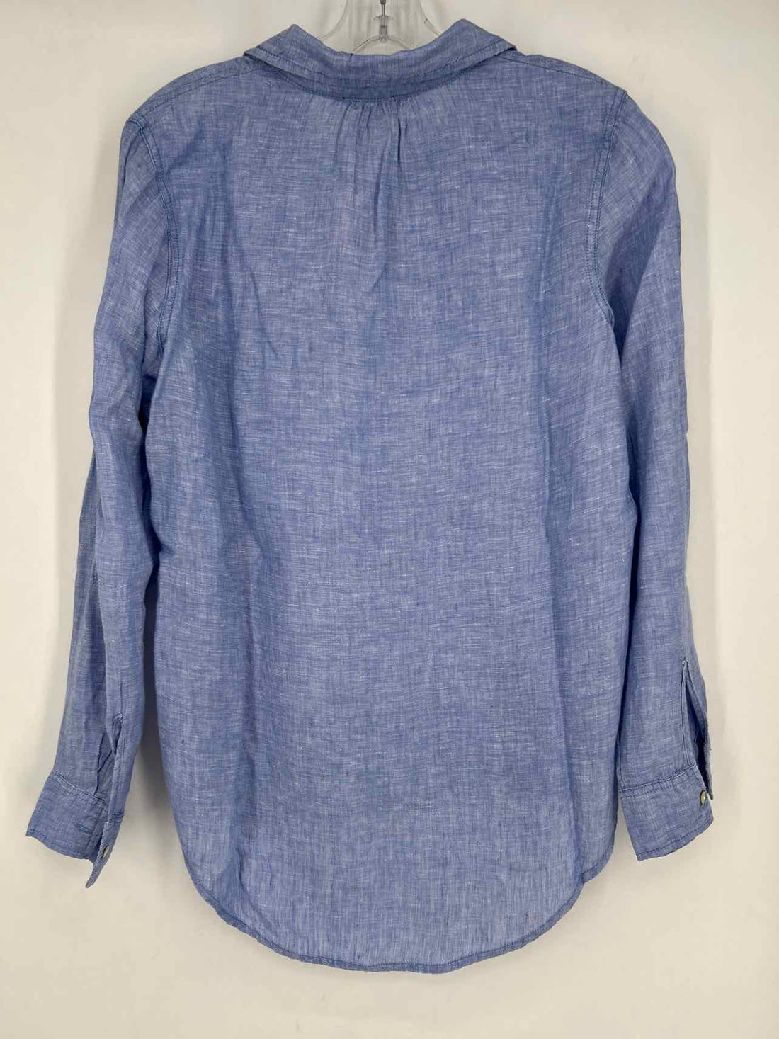 Jones New York Size S Blue Linen Long Sleeve