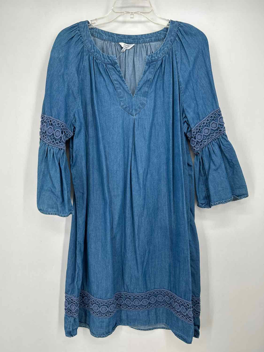 Crown & Ivy Size XL Denim Long Sleeve Dress
