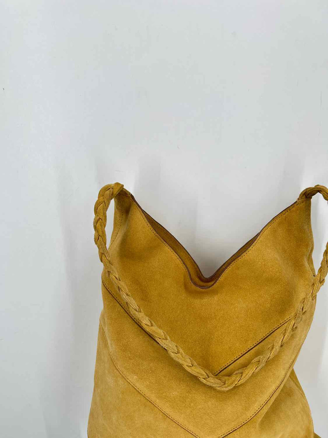 Frye & Co Mustard Suede Pre Owned Hobo