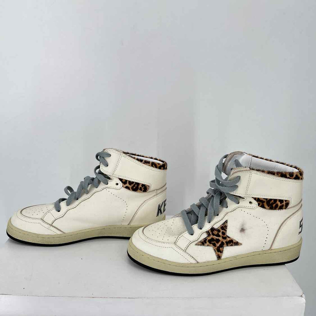 Golden Goose Women Size 38 White & leopard Sneakers