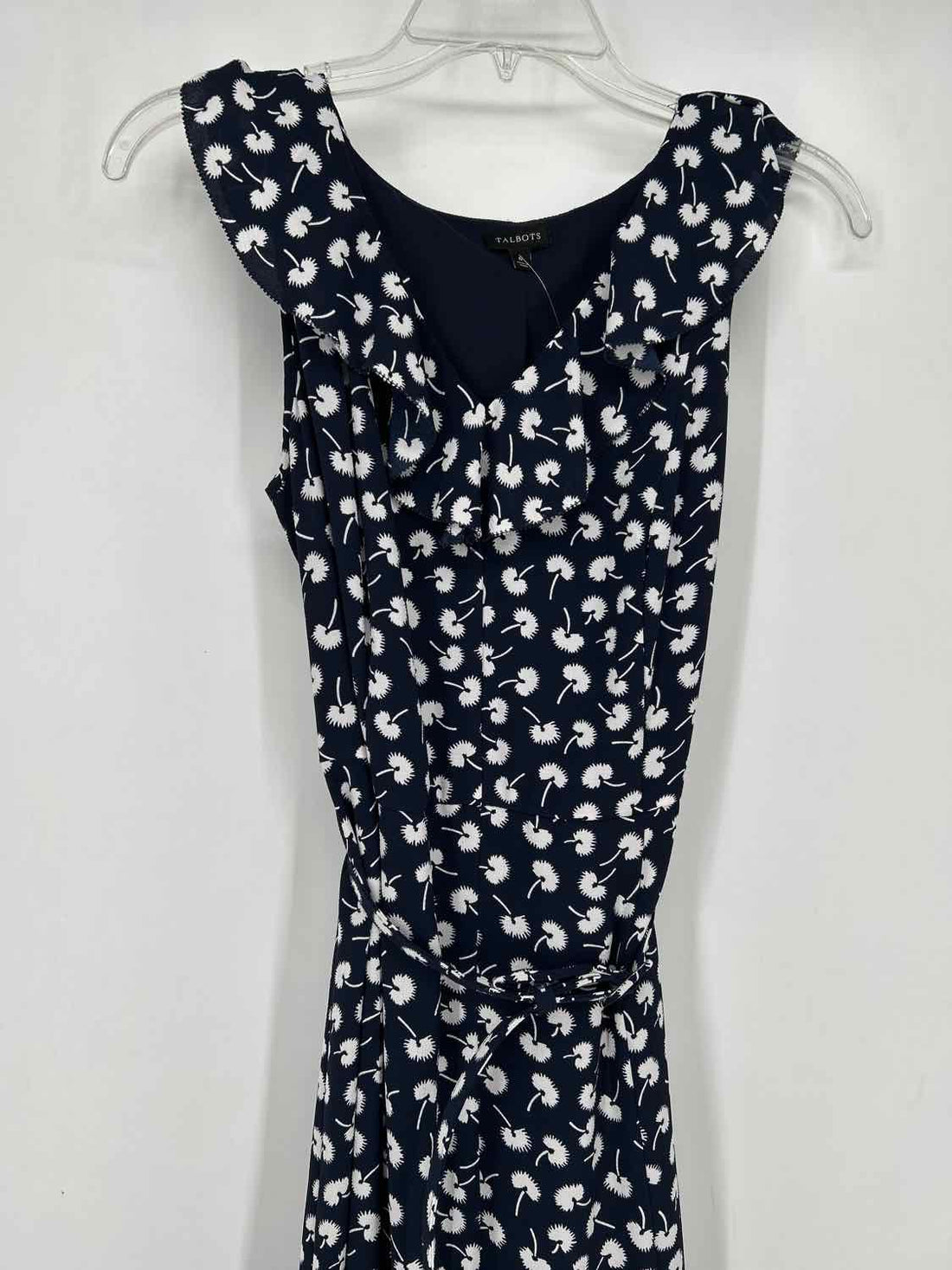 Talbots Size 6 Navy Print Dress
