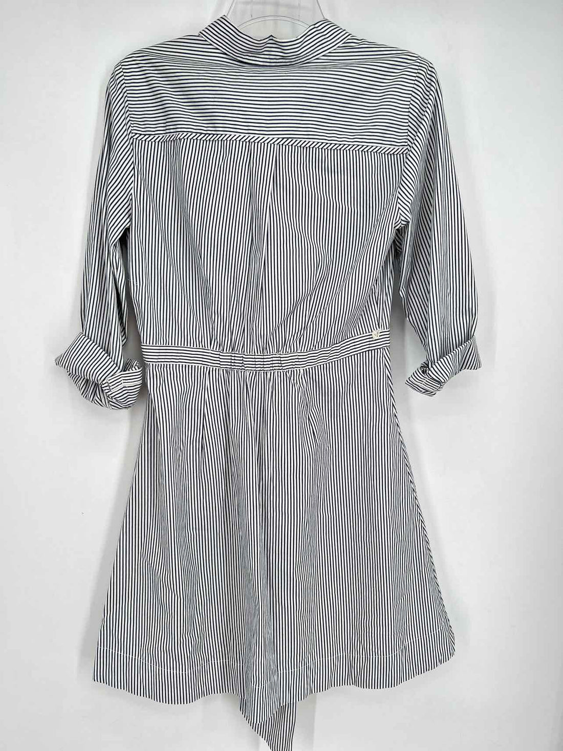 J Crew Size 4 White & Navy Striped Dress