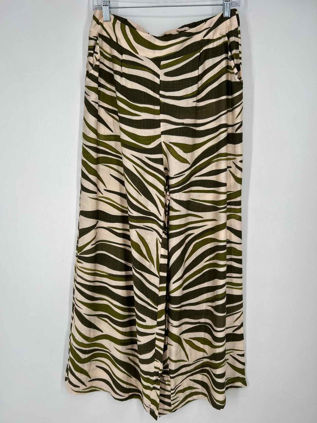 Ellison M Cream & Green Print New Boutique Pants
