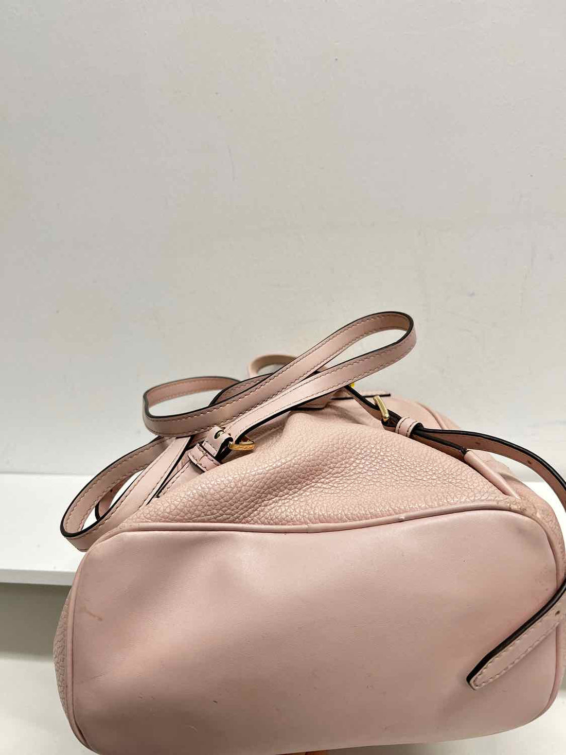 Michael Kors Light Pink Pebbled Leather Pre Owned Backpack
