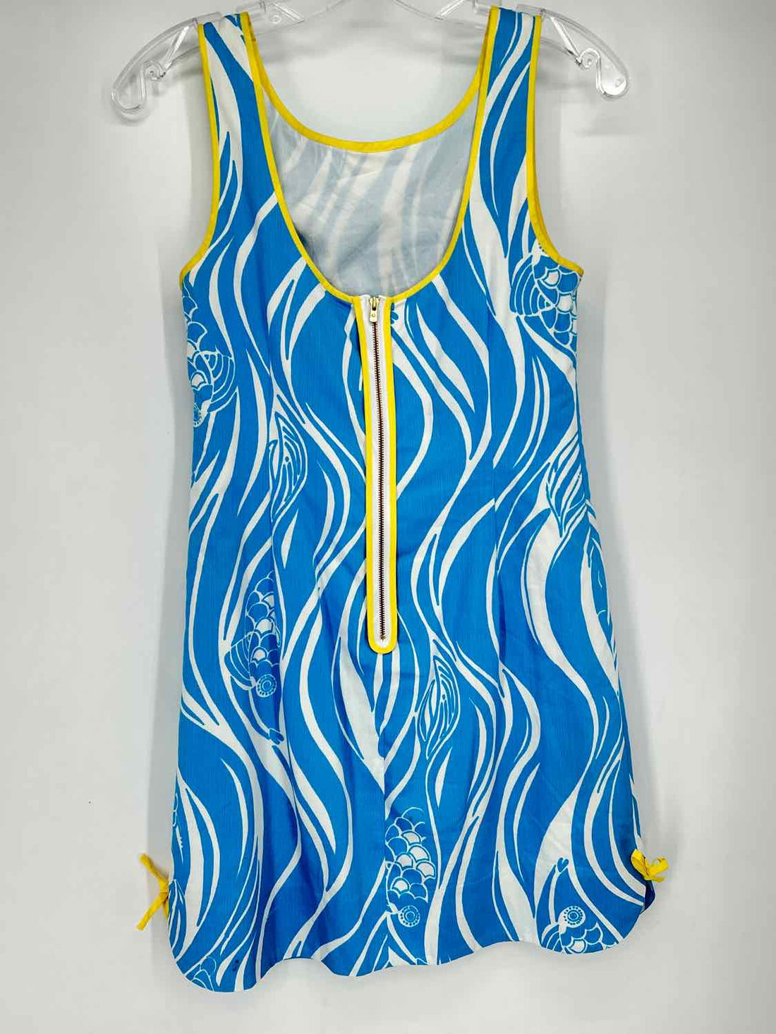 Lilly Pulitzer 2 White & Blue Print Sleeveless Lilly Pulitzer Dress